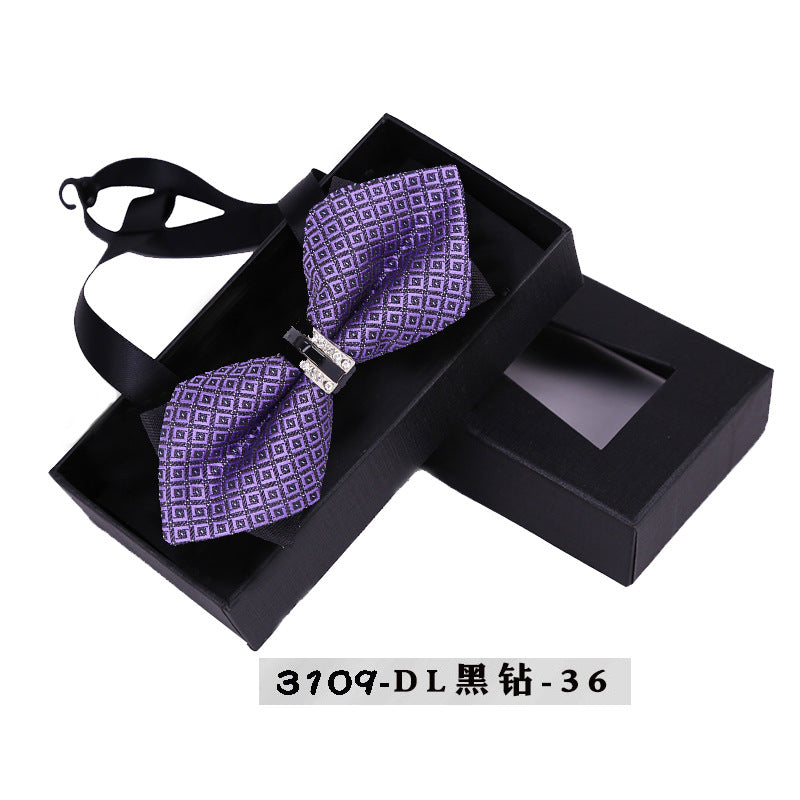 groomsman dress bow tie crystal metal collar flower evening dress wedding man wedding british shirt bow