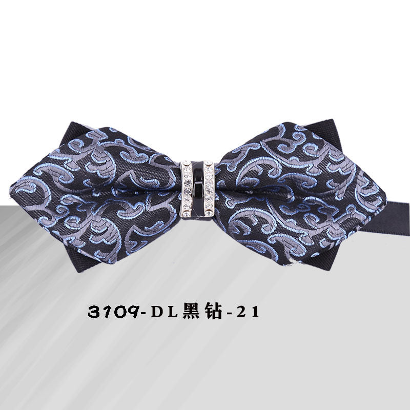 groomsman dress bow tie crystal metal collar flower evening dress wedding man wedding british shirt bow