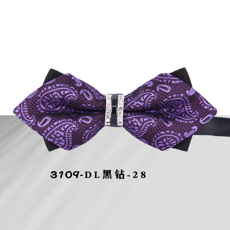 groomsman dress bow tie crystal metal collar flower evening dress wedding man wedding british shirt bow