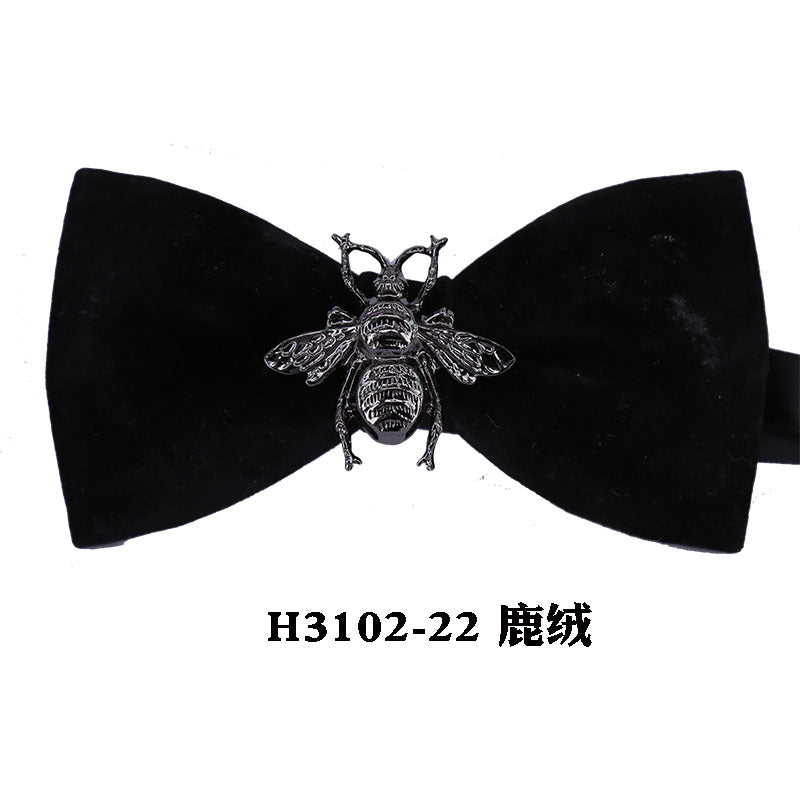 metal, wings, golden chain, goldfish, accessories, men's bow tie, Chinese style face collar flower