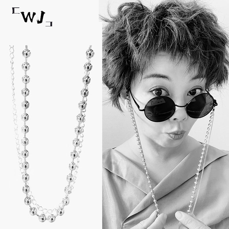 Pure Copper, Non-fading, Fashion Glasses Chain, Halterneck Personality, Light Luxury, Retro Simple Lanyard Sunglasses, Chain