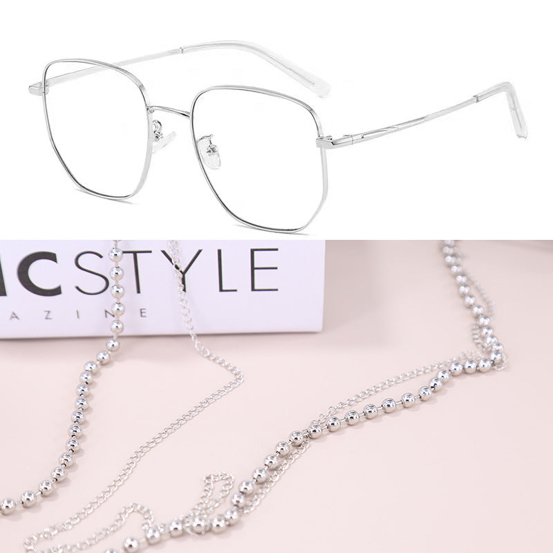 Pure Copper, Non-fading, Fashion Glasses Chain, Halterneck Personality, Light Luxury, Retro Simple Lanyard Sunglasses, Chain