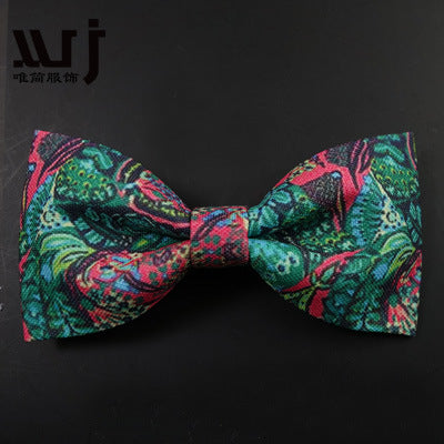 12-6CM Male Print Bow Tie Necklace Corsage Brooch Hair Accessories Headwear Customization