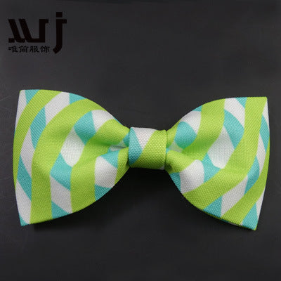 12-6CM Male Print Bow Tie Necklace Corsage Brooch Hair Accessories Headwear Customization