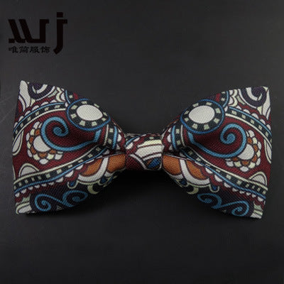 12-6CM Male Print Bow Tie Necklace Corsage Brooch Hair Accessories Headwear Customization