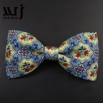 12-6CM Male Print Bow Tie Necklace Corsage Brooch Hair Accessories Headwear Customization