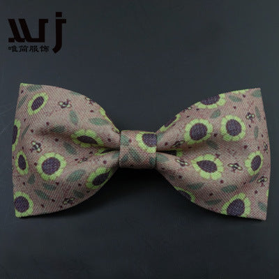 12-6CM Male Print Bow Tie Necklace Corsage Brooch Hair Accessories Headwear Customization