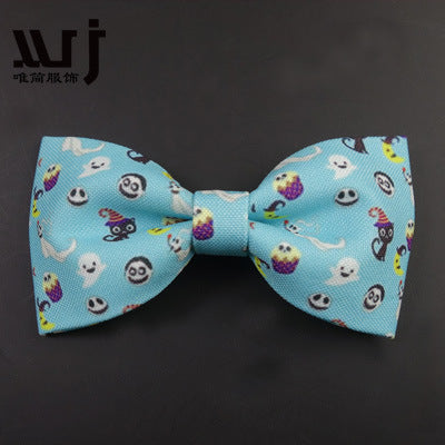 12-6CM Male Print Bow Tie Necklace Corsage Brooch Hair Accessories Headwear Customization