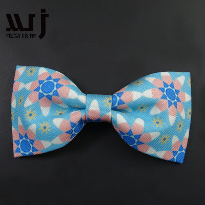 12-6CM Male Print Bow Tie Necklace Corsage Brooch Hair Accessories Headwear Customization