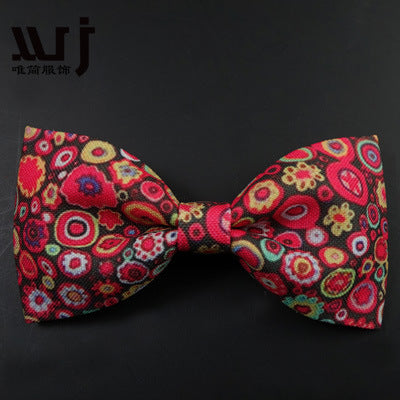 12-6CM Male Print Bow Tie Necklace Corsage Brooch Hair Accessories Headwear Customization