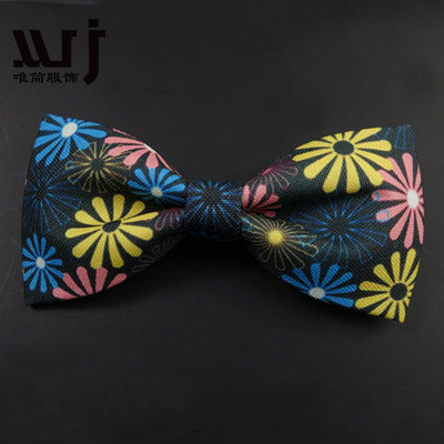 12-6CM Male Print Bow Tie Necklace Corsage Brooch Hair Accessories Headwear Customization