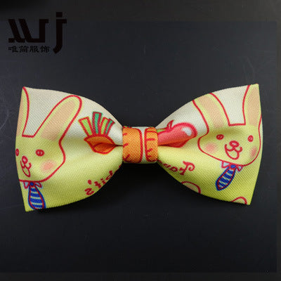 12-6CM Male Print Bow Tie Necklace Corsage Brooch Hair Accessories Headwear Customization