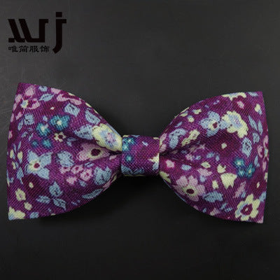 12-6CM Male Print Bow Tie Necklace Corsage Brooch Hair Accessories Headwear Customization