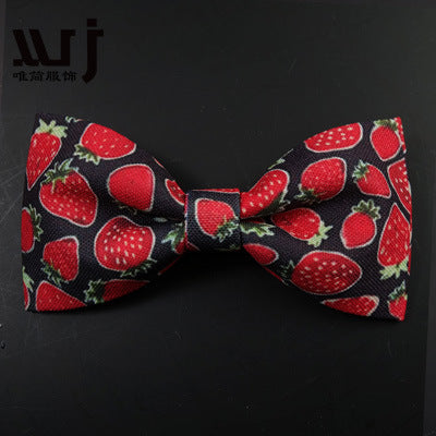 12-6CM Male Print Bow Tie Necklace Corsage Brooch Hair Accessories Headwear Customization