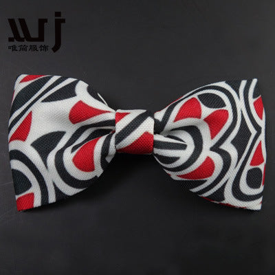 12-6CM Male Print Bow Tie Necklace Corsage Brooch Hair Accessories Headwear Customization