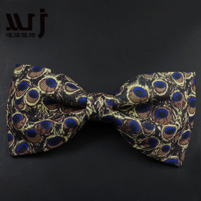 12-6CM Male Print Bow Tie Necklace Corsage Brooch Hair Accessories Headwear Customization