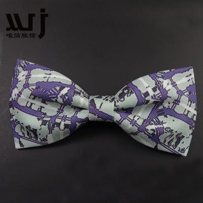 12-6CM Male Print Bow Tie Necklace Corsage Brooch Hair Accessories Headwear Customization