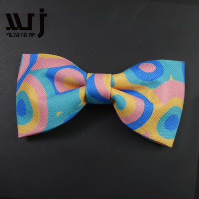 12-6CM Male Print Bow Tie Necklace Corsage Brooch Hair Accessories Headwear Customization