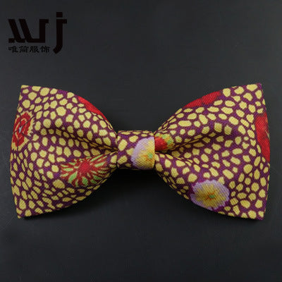 12-6CM Male Print Bow Tie Necklace Corsage Brooch Hair Accessories Headwear Customization