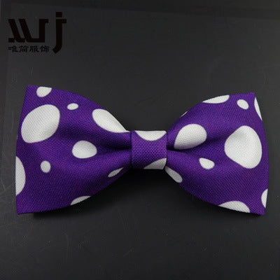 12-6CM Male Print Bow Tie Necklace Corsage Brooch Hair Accessories Headwear Customization