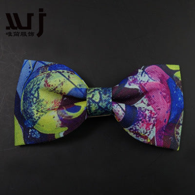 12-6CM Male Print Bow Tie Necklace Corsage Brooch Hair Accessories Headwear Customization