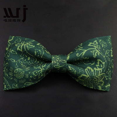 12-6CM Male Print Bow Tie Necklace Corsage Brooch Hair Accessories Headwear Customization