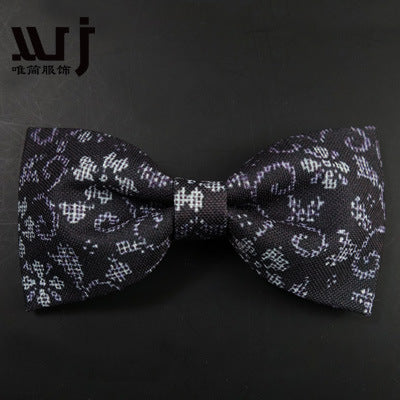 12-6CM Male Print Bow Tie Necklace Corsage Brooch Hair Accessories Headwear Customization