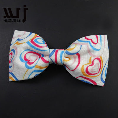 12-6CM Male Print Bow Tie Necklace Corsage Brooch Hair Accessories Headwear Customization