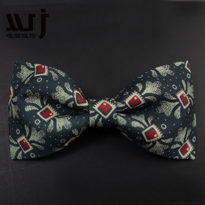 12-6CM Male Print Bow Tie Necklace Corsage Brooch Hair Accessories Headwear Customization