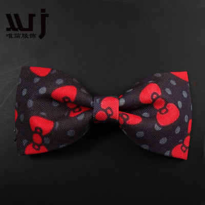 12-6CM Male Print Bow Tie Necklace Corsage Brooch Hair Accessories Headwear Customization