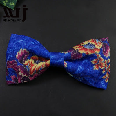 12-6CM Male Print Bow Tie Necklace Corsage Brooch Hair Accessories Headwear Customization