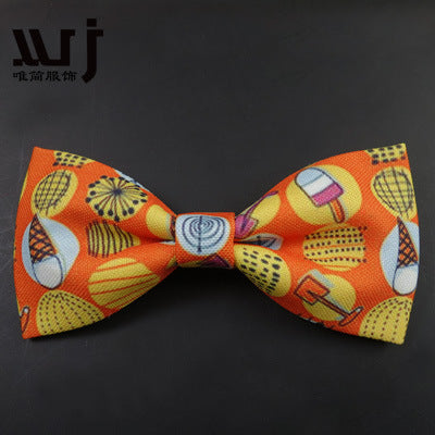 12-6CM Male Print Bow Tie Necklace Corsage Brooch Hair Accessories Headwear Customization