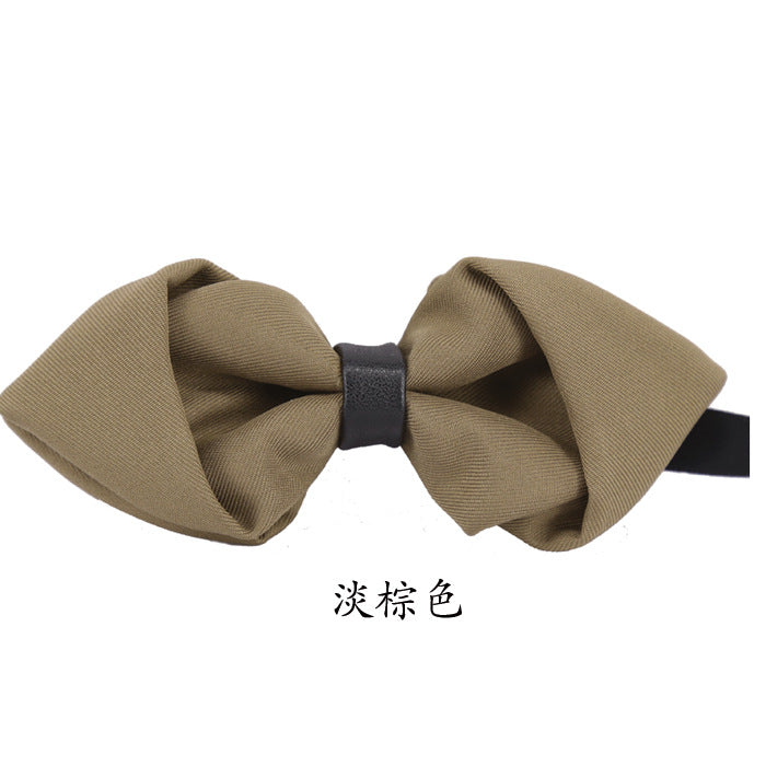 sharp angle bow tie wedding polyester silk bow tie men's solid color men's bow tie children's multi-color spot wholesale