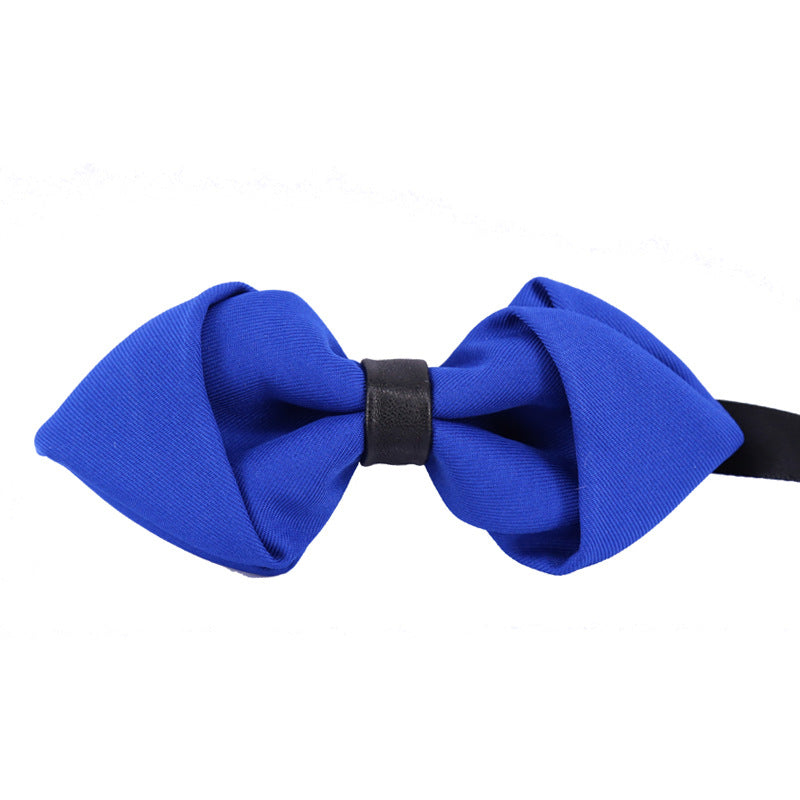 sharp angle bow tie wedding polyester silk bow tie men's solid color men's bow tie children's multi-color spot wholesale