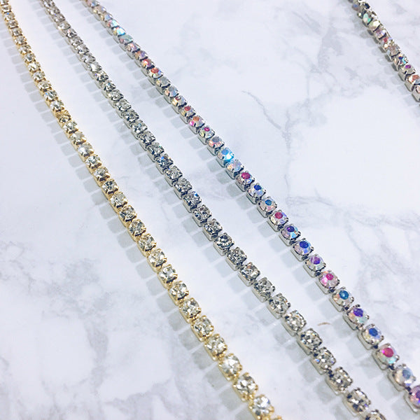 HOT European and American foreign trade jewelry, simple and versatile, sexy sparkling diamond DIY leg chain, fashion trendy women's accessories, leg accessories
