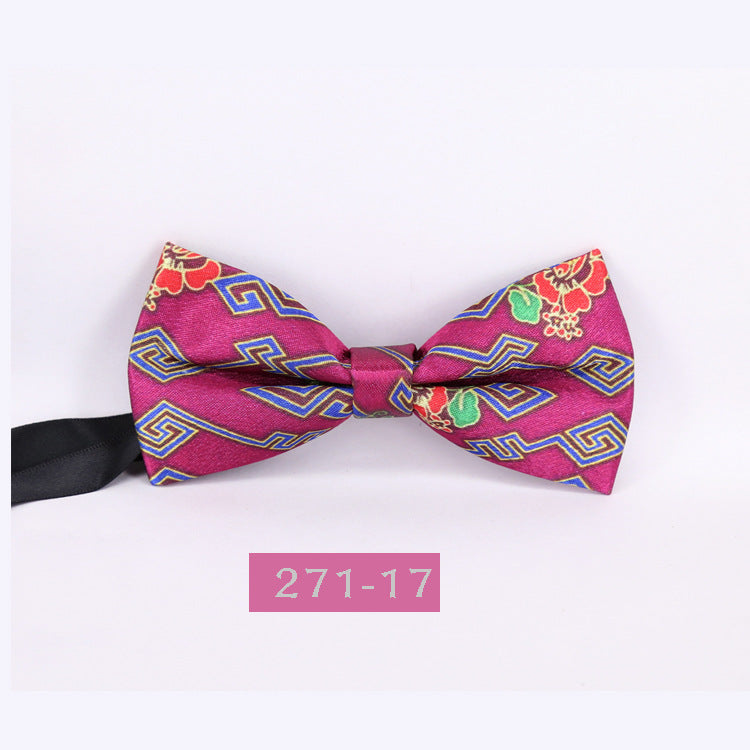 Trendy print plaid bow tie men's groom groomsman business party gentlemen men's bow tie special offer bow tie