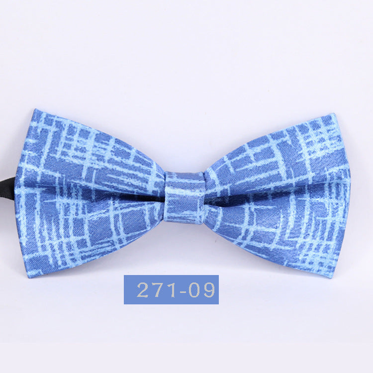 Trendy print plaid bow tie men's groom groomsman business party gentlemen men's bow tie special offer bow tie