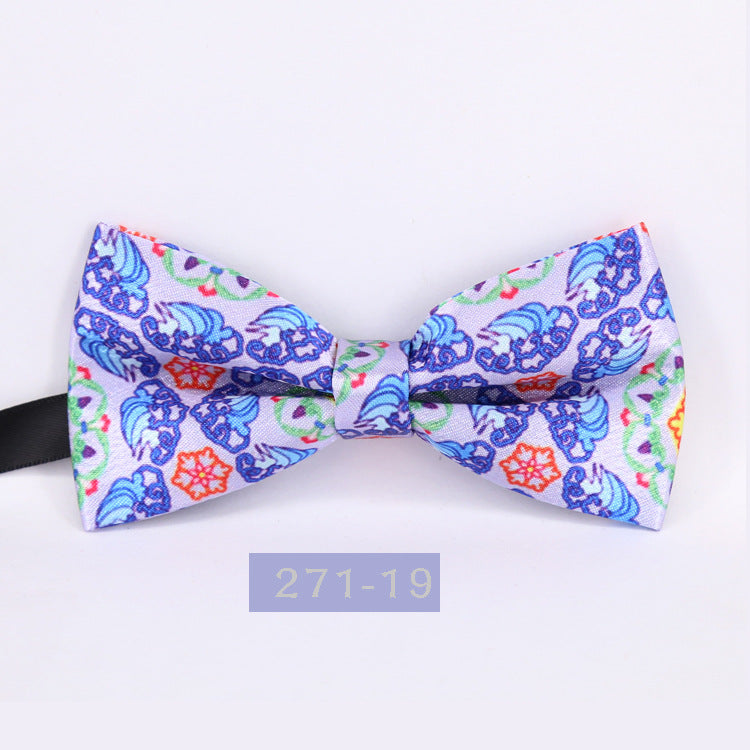 Trendy print plaid bow tie men's groom groomsman business party gentlemen men's bow tie special offer bow tie