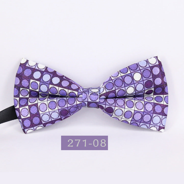 Trendy print plaid bow tie men's groom groomsman business party gentlemen men's bow tie special offer bow tie