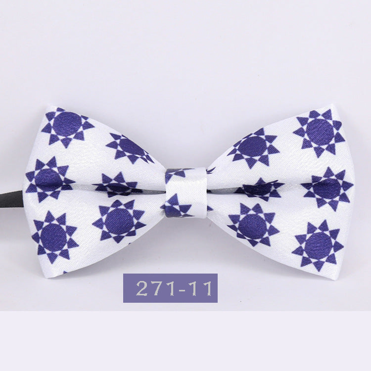 Trendy print plaid bow tie men's groom groomsman business party gentlemen men's bow tie special offer bow tie