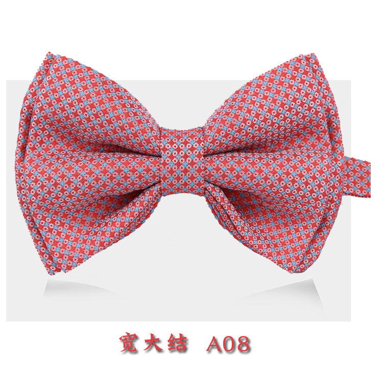 Men's Bow Tie Dark Blue Check Bow Tie Men's and Women's Flower Collar Wedding Groomsman Graduation Student Business Bow Tie