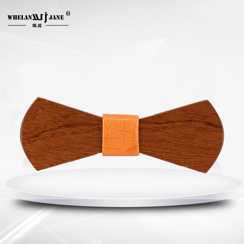 men's wooden polka dot collar wedding celebration wooden bow tie banquet nightclub wedding groom bow tie customized