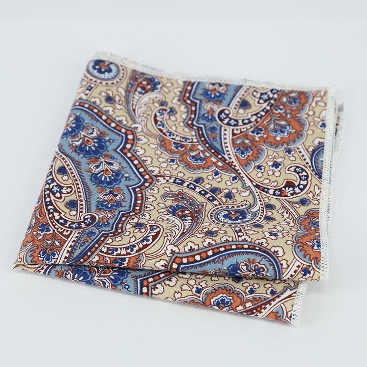 Men's Business Cotton Pastoral Style Woolen Hooked Men's Bow Tie Bow Handkerchief The size can be customized