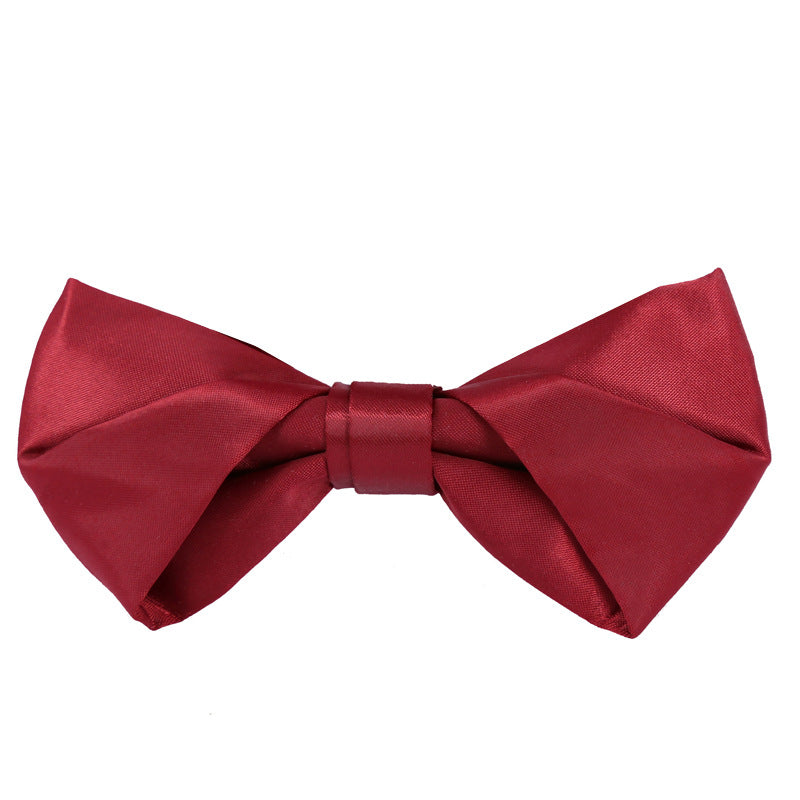 Fashionable wedding jujube red bow tie formal wear men's bow tie black classic bow tie extra hard bow bow metal buckle extra hard