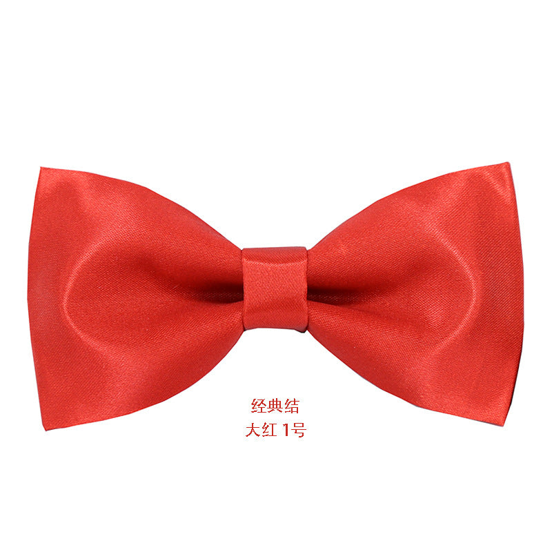 Fashionable wedding jujube red bow tie formal wear men's bow tie black classic bow tie extra hard bow bow metal buckle extra hard