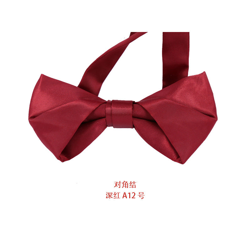 Fashionable wedding jujube red bow tie formal wear men's bow tie black classic bow tie extra hard bow bow metal buckle extra hard