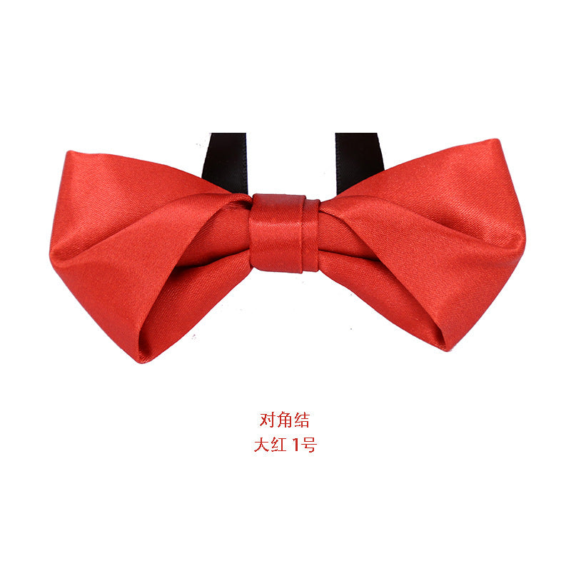 Fashionable wedding jujube red bow tie formal wear men's bow tie black classic bow tie extra hard bow bow metal buckle extra hard