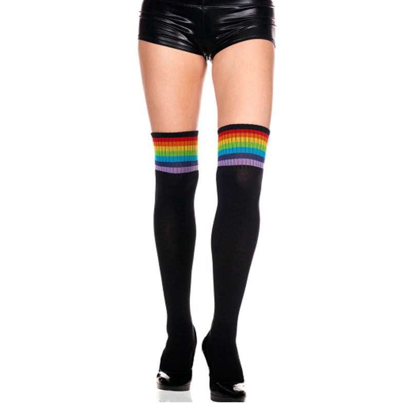 Yue Die Japanese Amazon Sex Cotton Socks Three Bars School Girls High Socks College Long Knee Socks XS03