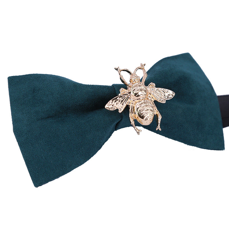 Groom, velvet bow tie, men, Nordic insects, wedding fashion, British Korean version, best man, bow tide, multi-color can be determined