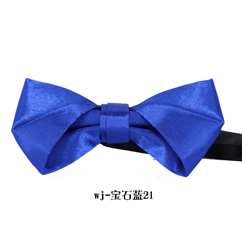 Fashionable wedding jujube red bow tie formal wear men's bow tie black classic bow tie extra hard bow bow metal buckle extra hard